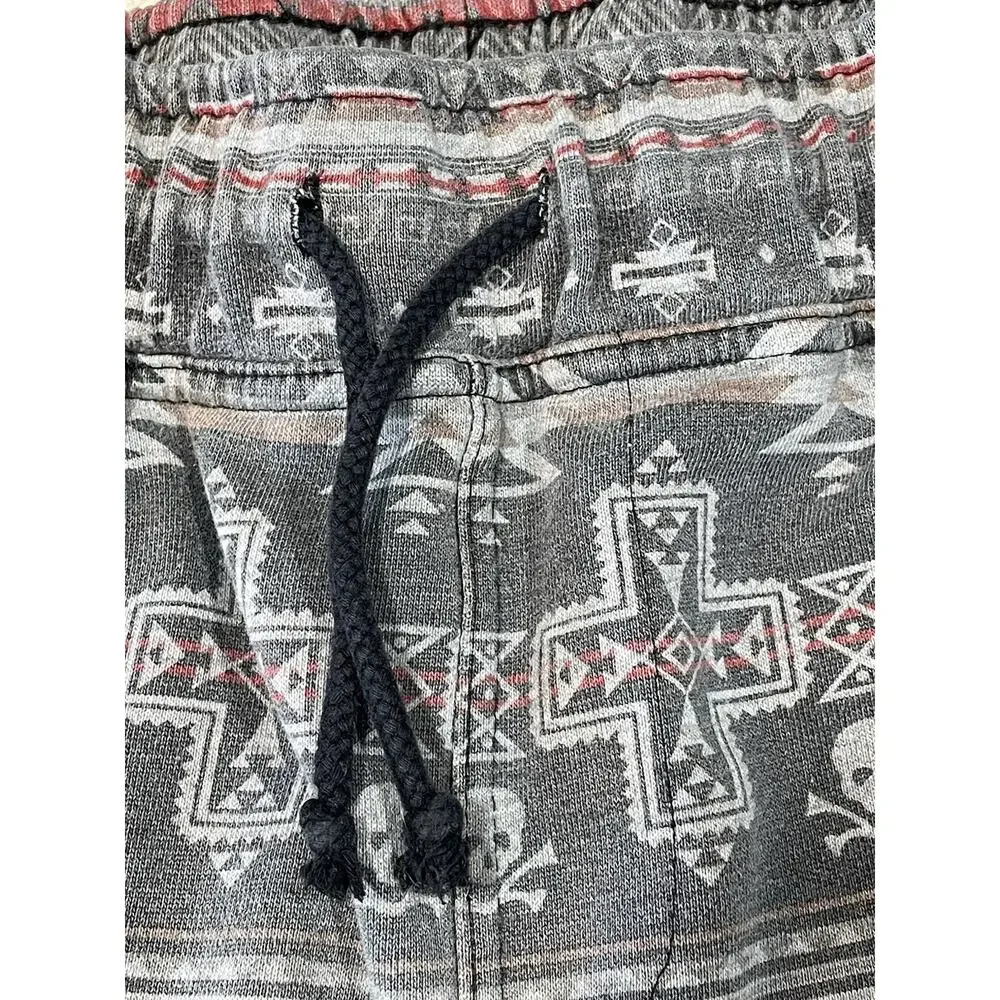 Beautiful Giant Jogger Men’s Large Gray Pull On Southwestern Aztec Sweatpants